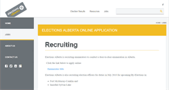 Desktop Screenshot of jobs.elections.ab.ca
