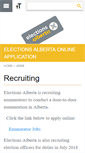 Mobile Screenshot of jobs.elections.ab.ca